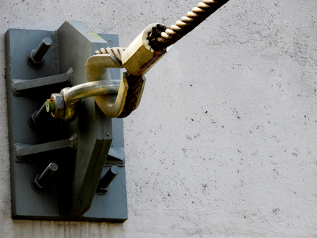 Iron hook in bridgeの写真素材