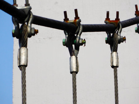 Iron hook in bridgeの写真素材