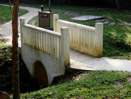 Small bridge in parkの写真素材