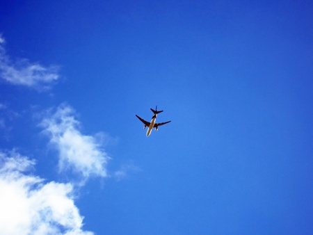 aircraft with blue skyのeditorial素材