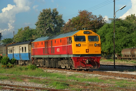 Ge locomotive, chiangmai train stationのeditorial素材