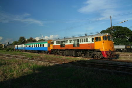 Ge locomotive, chiangmai train stationのeditorial素材
