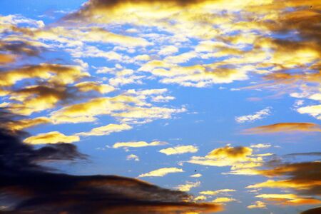 cloud with sunset skyの写真素材