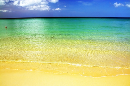 Clear sea and  blueskyの写真素材