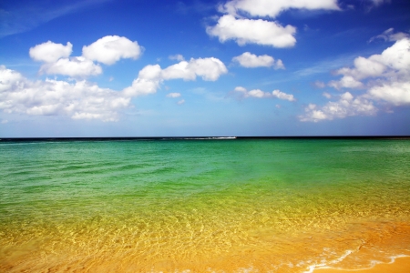 Clear sea and  blueskyの写真素材