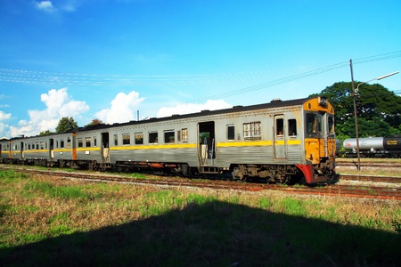 Diesel rail car for free local train from chiang mai to Nakhonsawan のeditorial素材