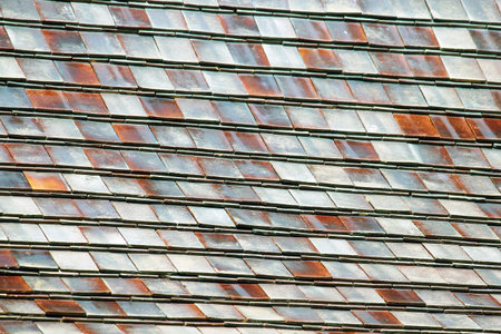 Ceramic roof details, closeup background, texture