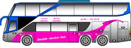 Double deck bus graphicのイラスト素材