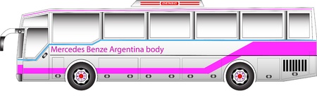 Bus graphic benze argentina bodyのイラスト素材