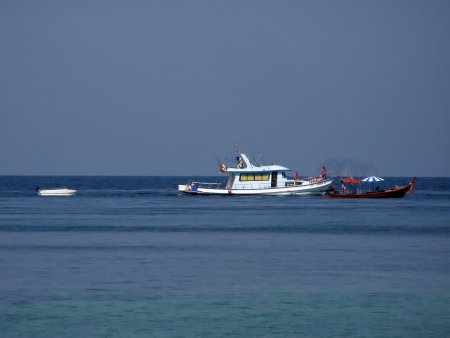 Beautiful sea near hay island, phuket thailand      の写真素材