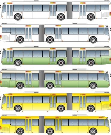 Long city  bus graphicのイラスト素材