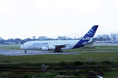 Airbus a380-800 thailand tour photo at chiangmai airport 1/9/2007.のeditorial素材