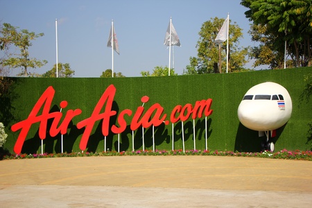 Exposition of low-cost airline AirAsia, at Royal Flora Ratchaphruek Exhibition in Chiang Mai, Thailand のeditorial素材