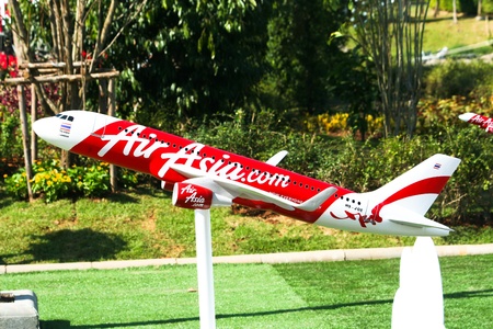Exposition of low-cost airline AirAsia, at Royal Flora Ratchaphruek Exhibition in Chiang Mai, Thailand のeditorial素材
