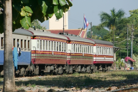 Passenger train, chiangmai train station, End of North routeのeditorial素材