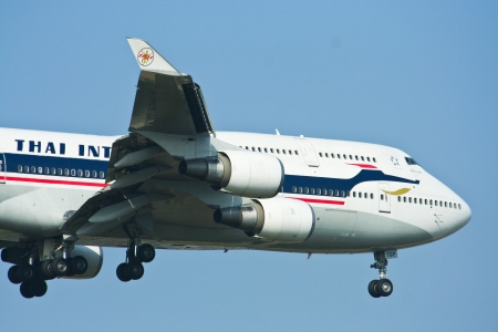 HS-TGP, Boeing 747-400 thaiairway retro paint.のeditorial素材