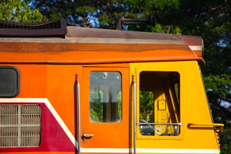 Close up of alsthom locomotive, chiangmai railway stationのeditorial素材