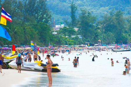 Patong beach, phuket island, thailandのeditorial素材