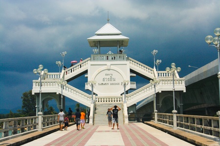 Sarasin bridge, connect phuket and pang nga province, across andaman sea.のeditorial素材
