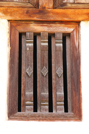 Window of lanna thai temple, north of thailand styleの写真素材