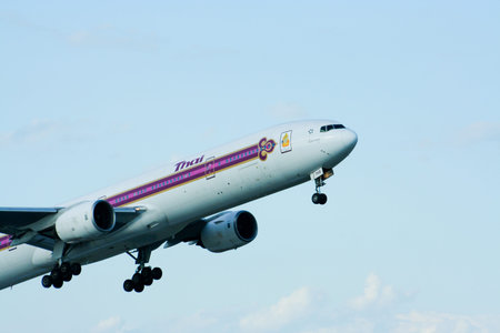 HS-TKB of Boeing 777-300 Thaiairway, Photo from chiangmai airport  