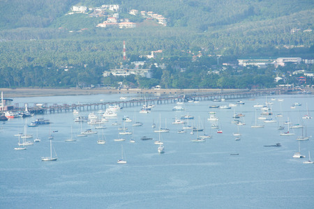 PHUKET   THAILAND OCTOBER  30  2011  Chalong port  For passenger ship to travel island around phuket island and phi phi island tour  のeditorial素材