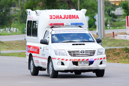 CHIANGMAI, THAILAND- MAY 21 2014  Ambulance pickup of Sobmaekha Subdistrict Administrative...