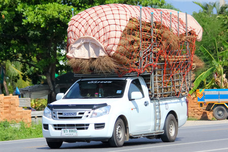 CHIANGMAI, THAILAND - MAY 25 2014  Private pickup for wood sweep  Photo at Chiangmai bus station, thailand  のeditorial素材