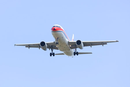 CHIANGMAI, THAILAND- JUNE 4 2014  B-6713 Airbus A320-200 of China Eastern Airline Landing to...