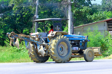 CHIANGMAI, THAILAND-OCTOBER 3 2014: Private tractor. Photo at road no.121 about 8 km from downtown Chiangmai, thailand.のeditorial素材