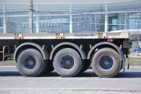 CHIANG MAI, THAILAND - JANUARY 23 2015: TrailerTruck of Viangyong Makachai Company. Photo at road no.1001 about 8 km from downtown Chiangmai, thailand.のeditorial素材