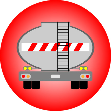 Oil Tank Truck icon vectorのイラスト素材