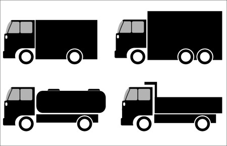 Group of Truck icon vectorのイラスト素材
