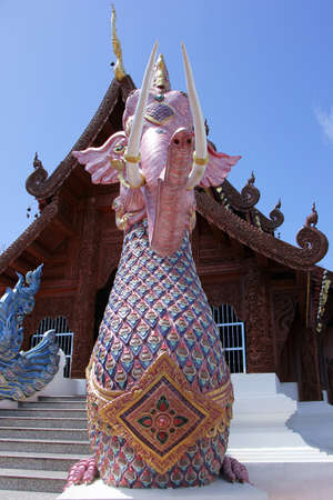 CHIANGMAI, THAILAND -OCTOBER  14  2015: Banden Temple, Beautiful temple in Maetang District, Chiangmai, Thailand.のeditorial素材