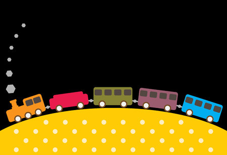 Vintage Steam Train patternのイラスト素材