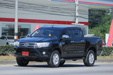 CHIANGMAI, THAILAND -NOVEMBER 5 2015:   Private Toyota Pickup truck. Photo at road no 121 about 8 km...