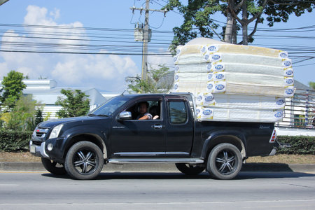 CHIANGMAI, THAILAND -NOVEMBER 6 2015:   Private  Isuzu Pickup Truck. Photo at road no 121 about 8 km...