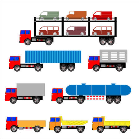 Cargo Delivery Truck on white backgroundのイラスト素材