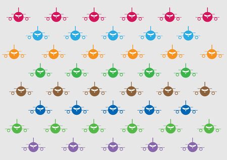 Commercial Airplane Patternのイラスト素材