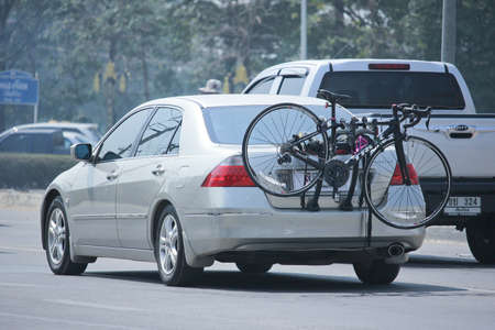 CHIANGMAI, THAILAND -FEBRUARY 20 2016:  Private car, Honda accord.   On road no.1001, 8 km from Chiangmai city.のeditorial素材