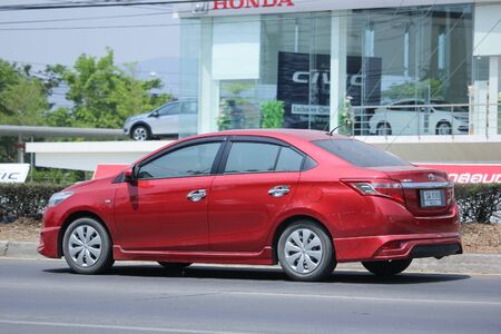 CHIANGMAI, THAILAND -MAY 2 2016:  Private car, Toyota Vios. Photo at road no.121 about 8 km from downtown Chiangmai, thailand.のeditorial素材