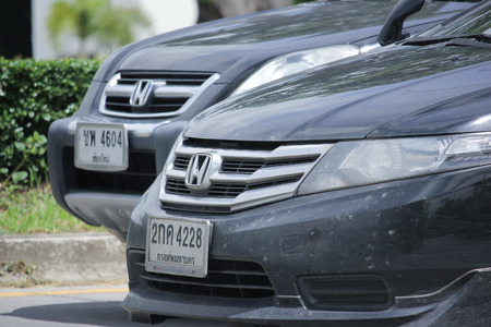 CHIANGMAI, THAILAND -JUNE 27 2016:  Private City Car, Honda City. On road no.1001, 8 km from Chiangmai city.のeditorial素材