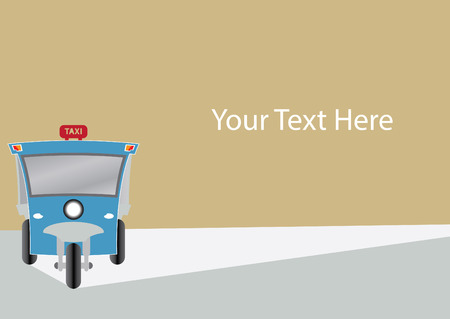 Modern design of Three wheel Motor or Tuktuk with space for your textのイラスト素材