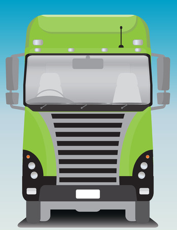 Front view of Cargo truck Vector Illustrationのイラスト素材