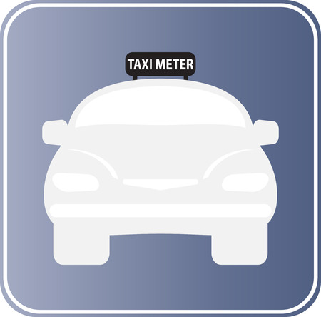 Flat design of Taxi Meter car Vector Illustrationのイラスト素材
