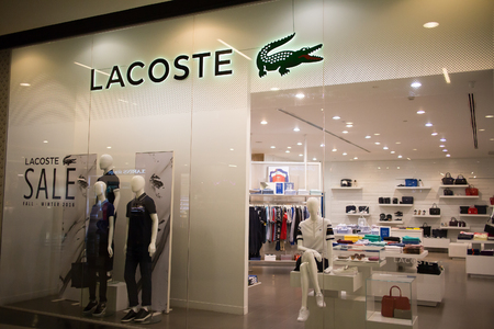 CHIANG MAI, THAILAND -JANUARY 28 2017:  Lacoste shop Inside of Central Festival Chiangmai. 3 Km. from Chiangmai City, Thailand.のeditorial素材