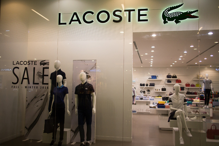 CHIANG MAI, THAILAND -JANUARY 28 2017:  Lacoste shop Inside of Central Festival Chiangmai. 3 Km. from Chiangmai City, Thailand.のeditorial素材