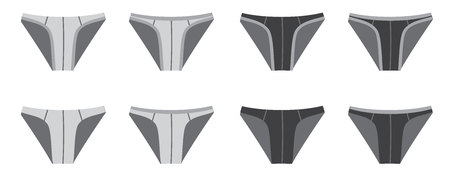Set of Bikini Men Underwear isolated on white backgroundのイラスト素材