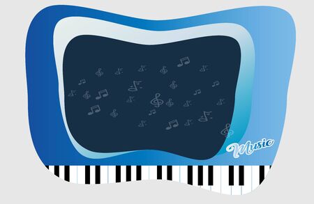 Piano key and Abstract Space for Music idea Background Vector art and illustrationのイラスト素材
