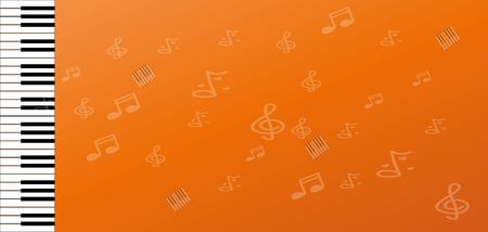 Piano key and Abstract Space for Music idea Background Vector art and illustration.のイラスト素材